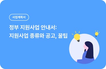 창업 입문자를 위한 정부 지원사업 안내서: 정부 지원사업 종류와 공고, 꿀팁까지 대표 이미지
